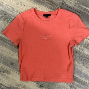 H&M Coral Short Sleeve Tee